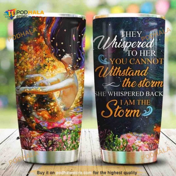 Mermaid Withstand The Storm Stainless Steel Cup Coffee Tumbler
