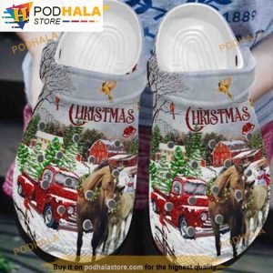 Merry Christmas Horse 3D Funny Crocs