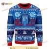Merry Xmas Blue Red A Timey Wimey Gift For Xmas Party Ugly Christmas Sweater