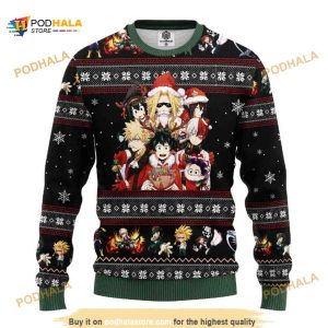 Merry Xmas My Hero Academia Anime Ugly Christmas Sweater