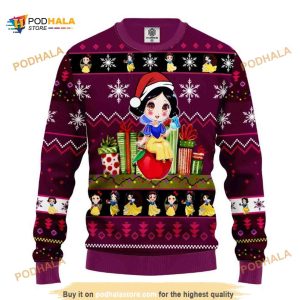 Merry Xmas Snow White Cartoon Ugly Christmas Sweater