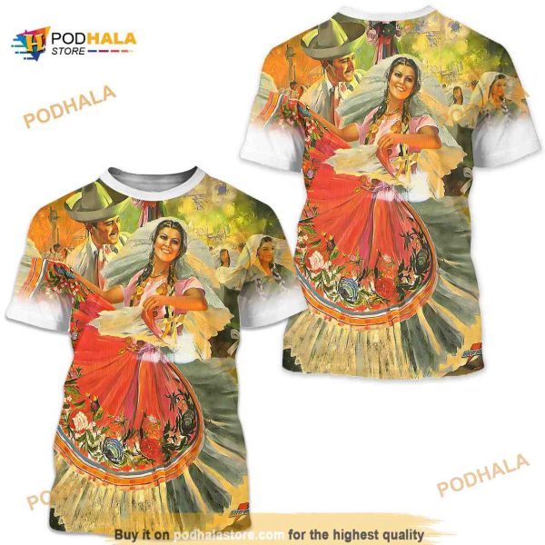 Mexican Dancer All over Sublimation Print graphic 3D Shirt