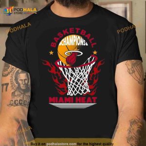 Miami Heat Basketball Champions Fire Logo 2023 Shirt 2
