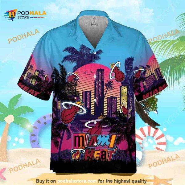 Miami Heat NBA Hawaiian Shirt, National Basketball Association Beach Gift For Friend