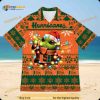 Miami Hurricanes Funny Hawaiian Shirt, Baby Yoda Star Wars Summer Beach Gift