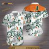 Miami Hurricanes Funny Hawaiian Shirt, Hibiscus Flower Beach Gift For Football Coach