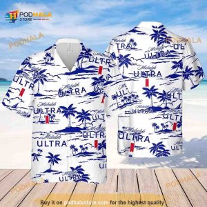 Michelob Ultra Funny Hawaiian Shirt, Beach Pattern Gift For Beer Lovers