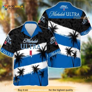 Michelob Ultra Funny Hawaiian Shirt, Coconut Tree Practical Beach Gift