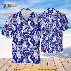 Michelob Ultra Funny Hawaiian Shirt, Tropical Flower Pattern Beach Gift For Beer Lovers