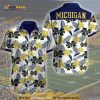 Michigan Wolverines Funny Hawaiian Shirt, Tropical Pattern All Over Print Aloha Shirt
