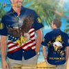 Michigan Wolverines Funny Hawaiian Shirt, US Flag Eagle Beach Vacation Gift