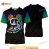 Mickey & Friends Blue Green Ombre Pattern Disney Cartoon Casual 3D Shirt