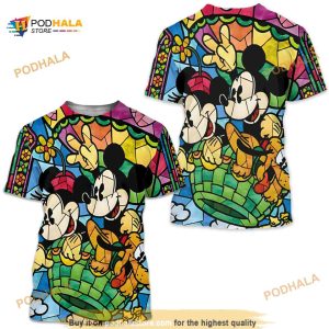 Mickey & Minnie Mouse Geometric Disney Graphic Cartoon All Over Print 3D Shirt
