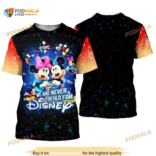 Mickey & Minnie Mouse Quotes Disney Cartoon 3D Shirt