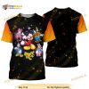 Mickey Mouse And Friends Orange Black Pattern Disney Cartoon 3D Shirt