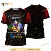 Mickey Mouse Quotes Red Black Pattern Disney Cartoon Casual 3D Shirt