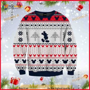 Mickey Mouse Ugly Christmas Wool Sweater, Funny Xmas Gift