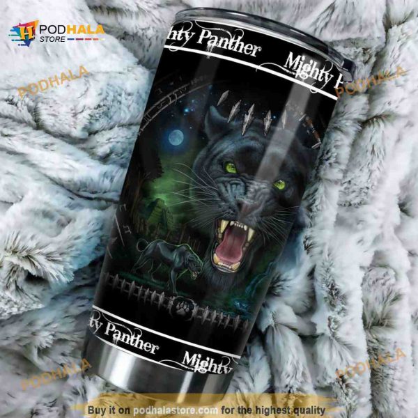 Mighty Panther Stainless Steel Cup Coffee Tumbler, Funny Tumbler