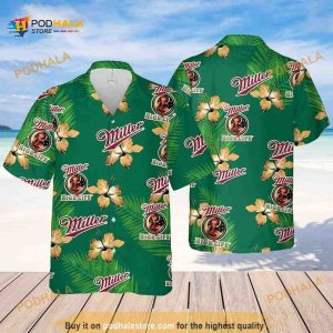 Brewers Hawaiian Shirt Milwaukee Bucks Tropical Flower Milwaukee