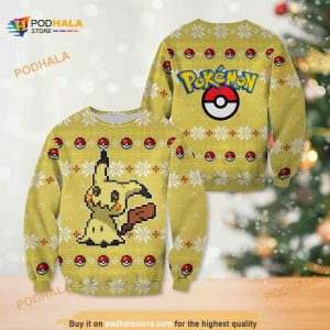 Mimikyu Funny Cute Pikachu Pokemon Ugly Christmas Sweater