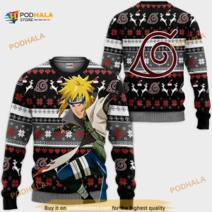 Minato Namikaze Anime Ugly Christmas Sweater, Funny Xmas Gift