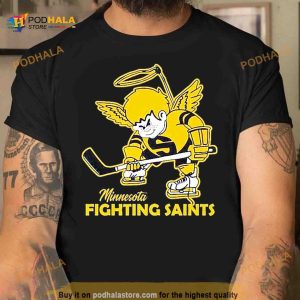 Minnesota Fighting Saints Hockey Mascot Shirt