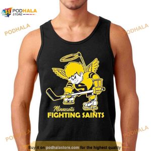 Minnesota Fighting Saints Hockey Mascot Shirt 2