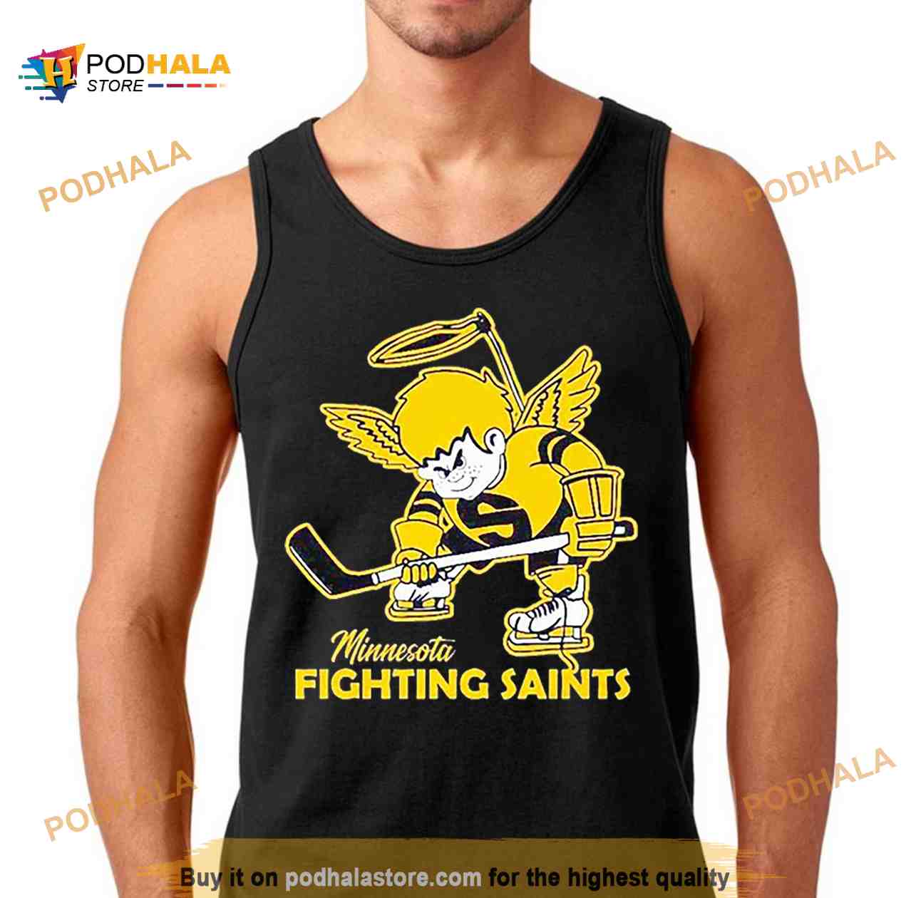Minnesota Fighting Saints Hockey Mascot Shirt - Bring Your Ideas, Thoughts  And Imaginations Into Reality Today