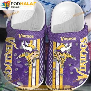 Minnesota Vikings Gifts 3D Funny Crocs Clog Slippers