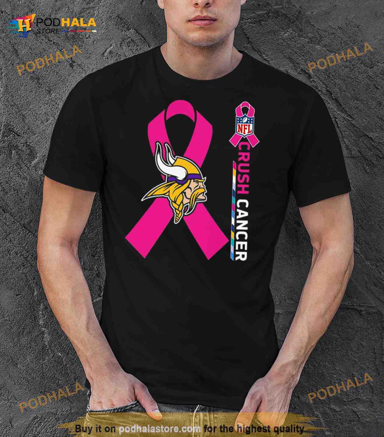 Minnesota Vikings NFL Crush Cancer Shirt - Bring Your Ideas, Thoughts And  Imaginations Into Reality Today