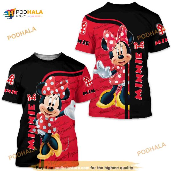 Minnie Mouse Disney Cartoon Casual 3D Shirt