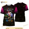 Minnie Mouse Quotes Pink Black Pattern Disney Cartoon 3D Shirt