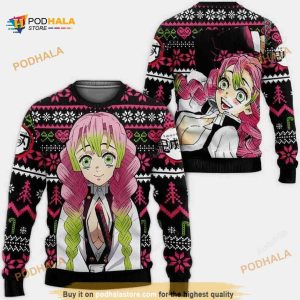 Mitsuri Kanroji Demon Slayer Kimetsu No Yaiba Anime Xmas Ugly Wool Sweater