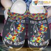 Mom And Son You Ll Never Walk Alone Autism Puzzle Pieces 3D Funny Crocs