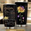 Mom To Daughter Sunflower Butterfly Gift 3D Printed Coffee Tumbler