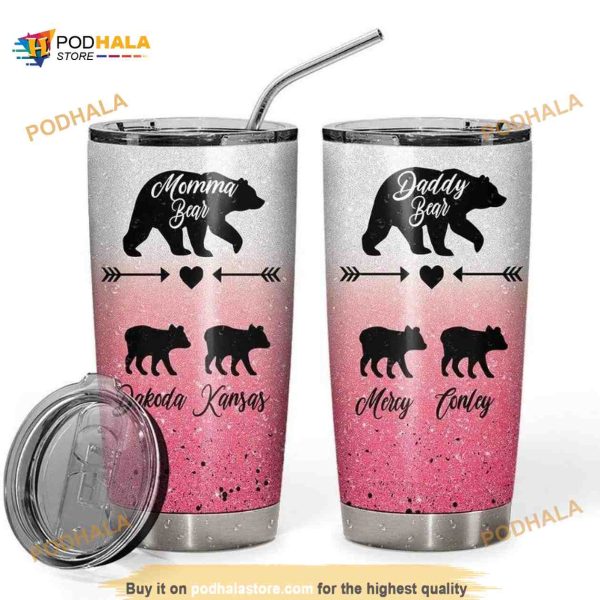 Momma Bear Gift Travel Coffee Tumbler All Over Print 3D