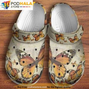 Monarch Butterfly Vintage 3D Funny Crocs