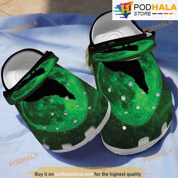 Moon Green Wolf Crocs