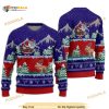 Moose Hunter Santa Xmas Ugly Wool Sweater