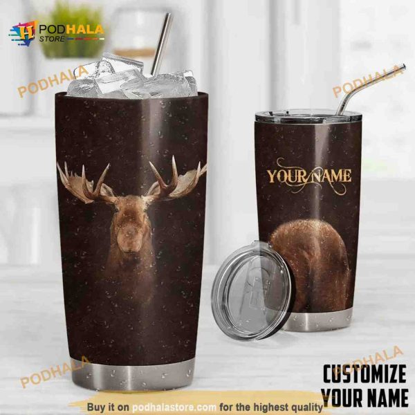 Moose Hunting Custom Gift Travel Coffee Tumbler
