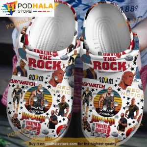 Movie Black Adam The Rock 3D Funny Crocs Slippers