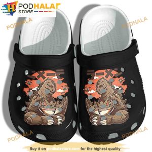 Movie Godzilla Noodle Japan Funny 3D Funny Crocs