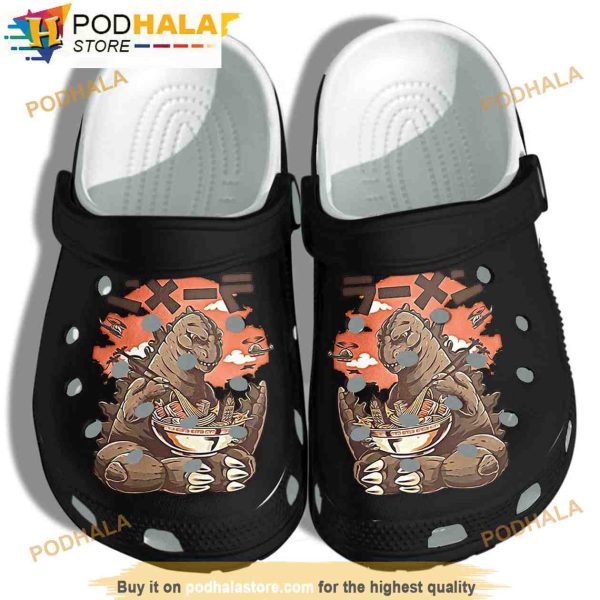 Movie Godzilla Noodle Japan Funny 3D Funny Crocs