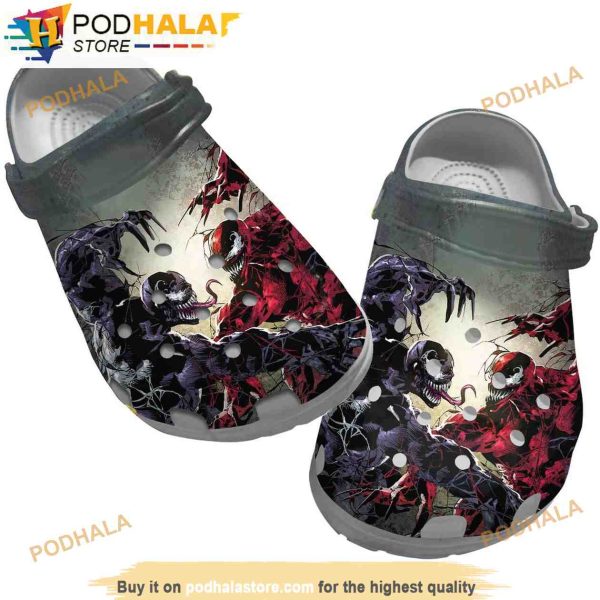 Movie Marvel Carnage Vs Venom 3D Funny Crocs