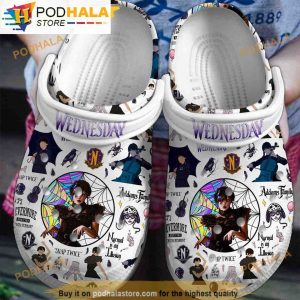 Movie Wednesday 3D Funny Crocs Clogs