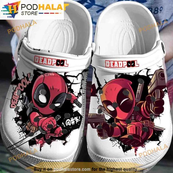 Movies Deadpool In 3D Funny Crocs