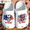 My Blood France My Home American Skull Bone 3D Funny Crocs