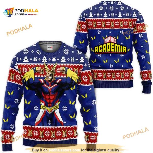 My Hero Academia All Might Anime Ugly Christmas Sweater