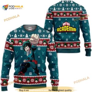 My Hero Academia Deku Anime Ugly Christmas Sweater