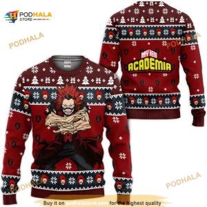 My Hero Academia Red Riot Anime Funny Ugly Christmas Sweater